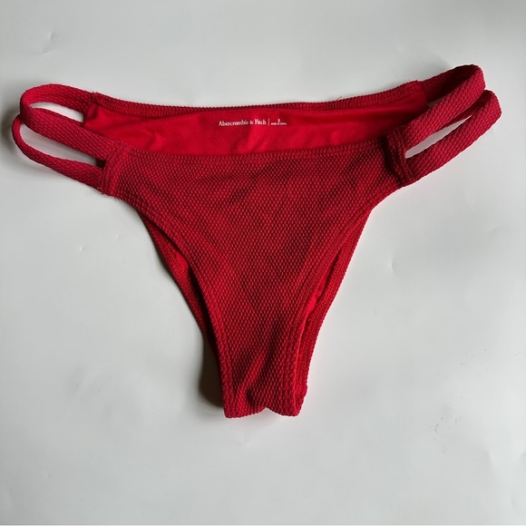Abercrombie & Fitch Vibrant Red Bikini Bottom Size Small - Picture 1 of 8